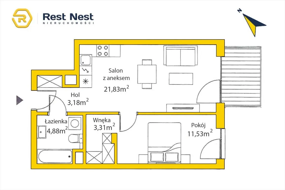 Mieszkanie na sprzedaż, 46 m², Warszawa Mokotów Stegny 