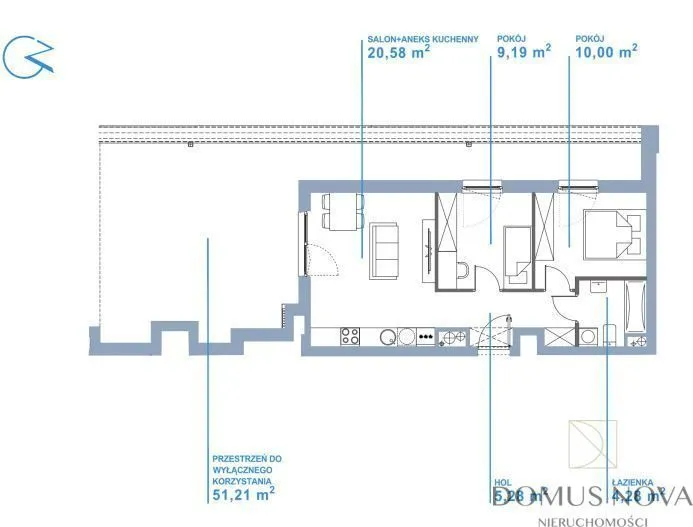 Apartament wysoki na 330 cm!!! z tarasem 51 m2 