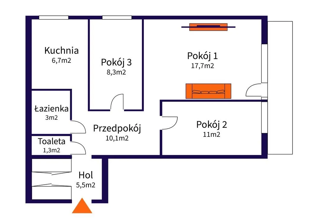 Sprzedam mieszkanie trzypokojowe: Warszawa Praga-Południe , ulica Majdańska, 63 m2, 705000 PLN, 3 pokoje - Domiporta.pl