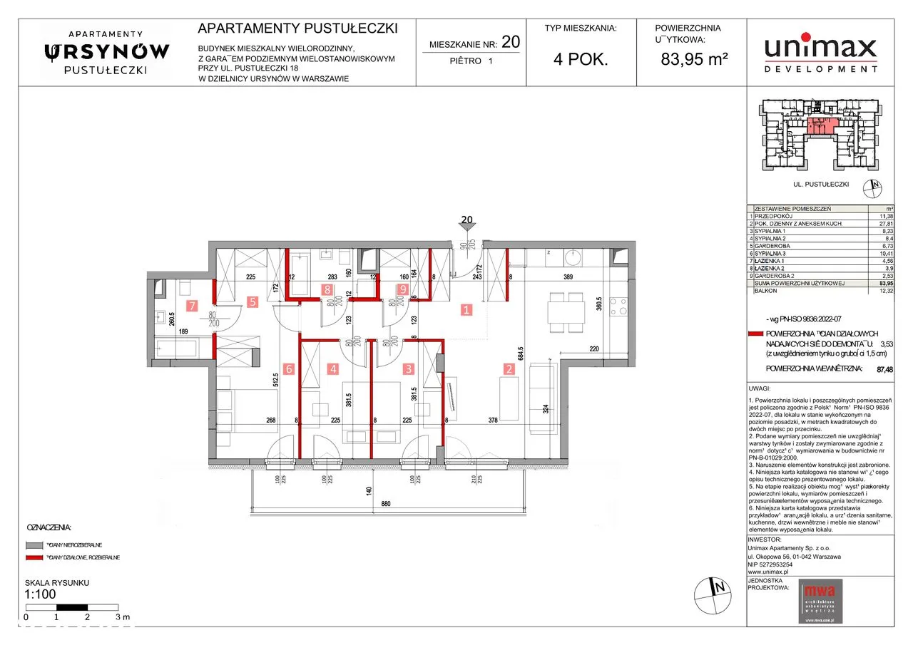 Apartamenty Pustułeczki | mieszkanie 4-pok. | M20