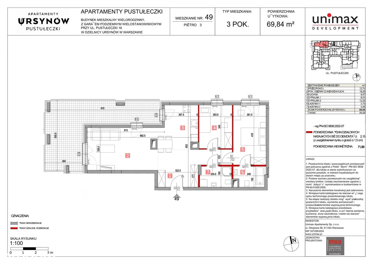 Apartamenty Pustułeczki | mieszkanie 3-pok. | M49