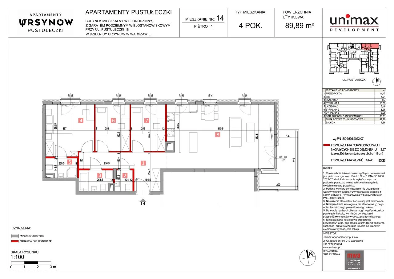 Apartamenty Pustułeczki | mieszkanie 4-pok. | M14