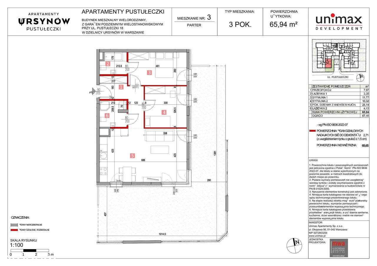 Apartamenty Pustułeczki | mieszkanie 3-pok. | M3