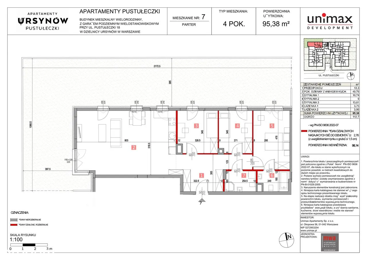 Apartamenty Pustułeczki | mieszkanie 4-pok. | M7