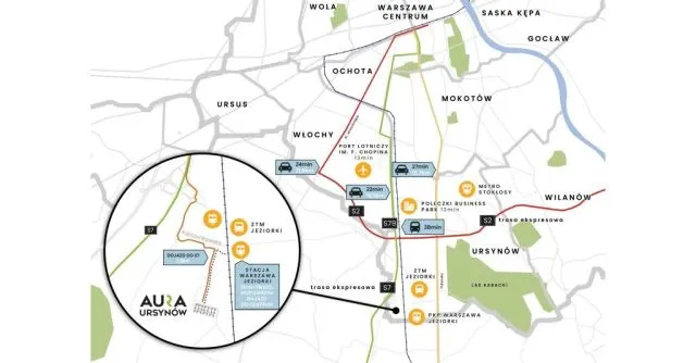 Warszawa Ursynów, ul. Kurantów Mieszkanie - 1 pokój - 33 m2 - 3 piętro