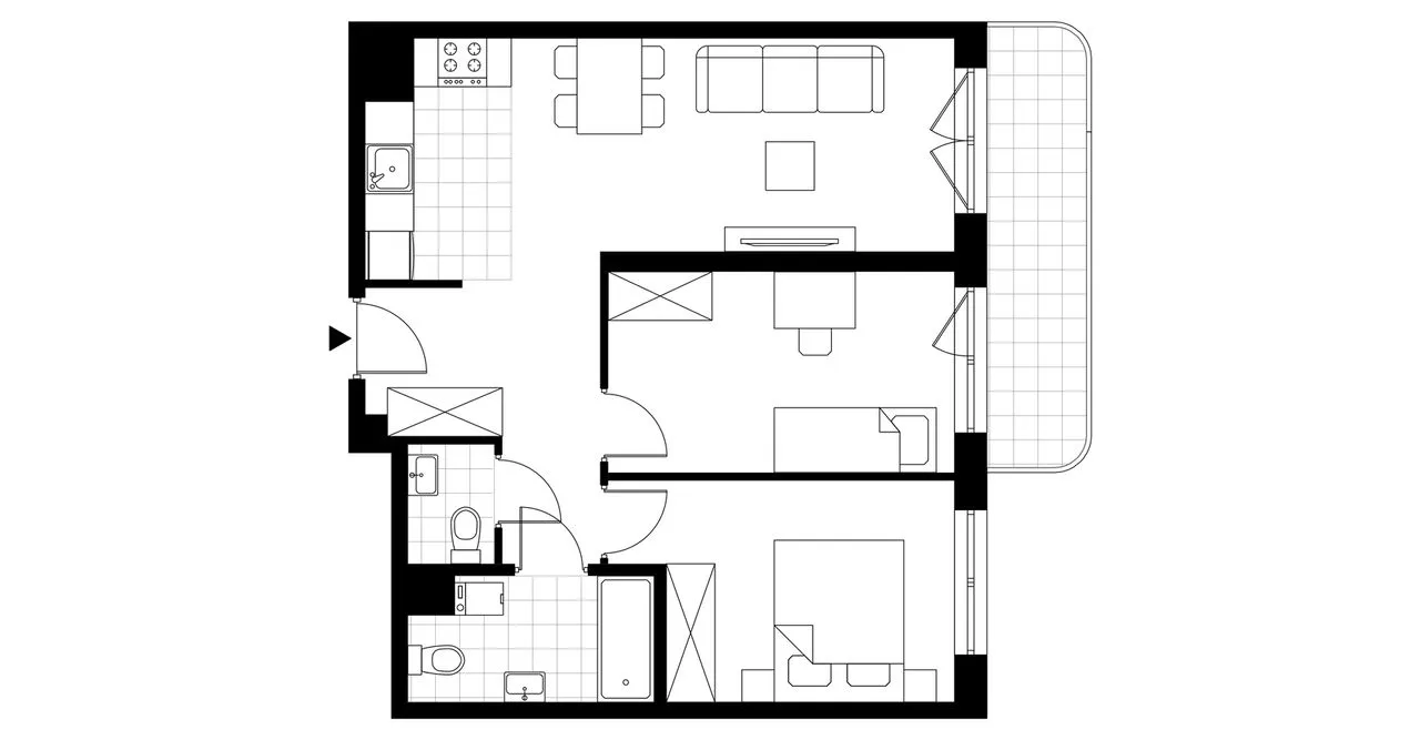 3-pokojowe mieszkanie 53m2 + balkon Bezpośrednio