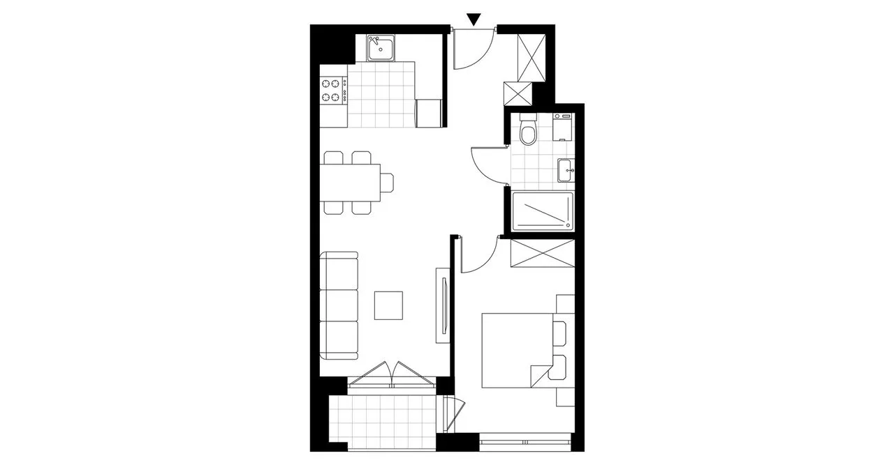 2-pokojowe mieszkanie 40m2 + loggia Bez Prowizji