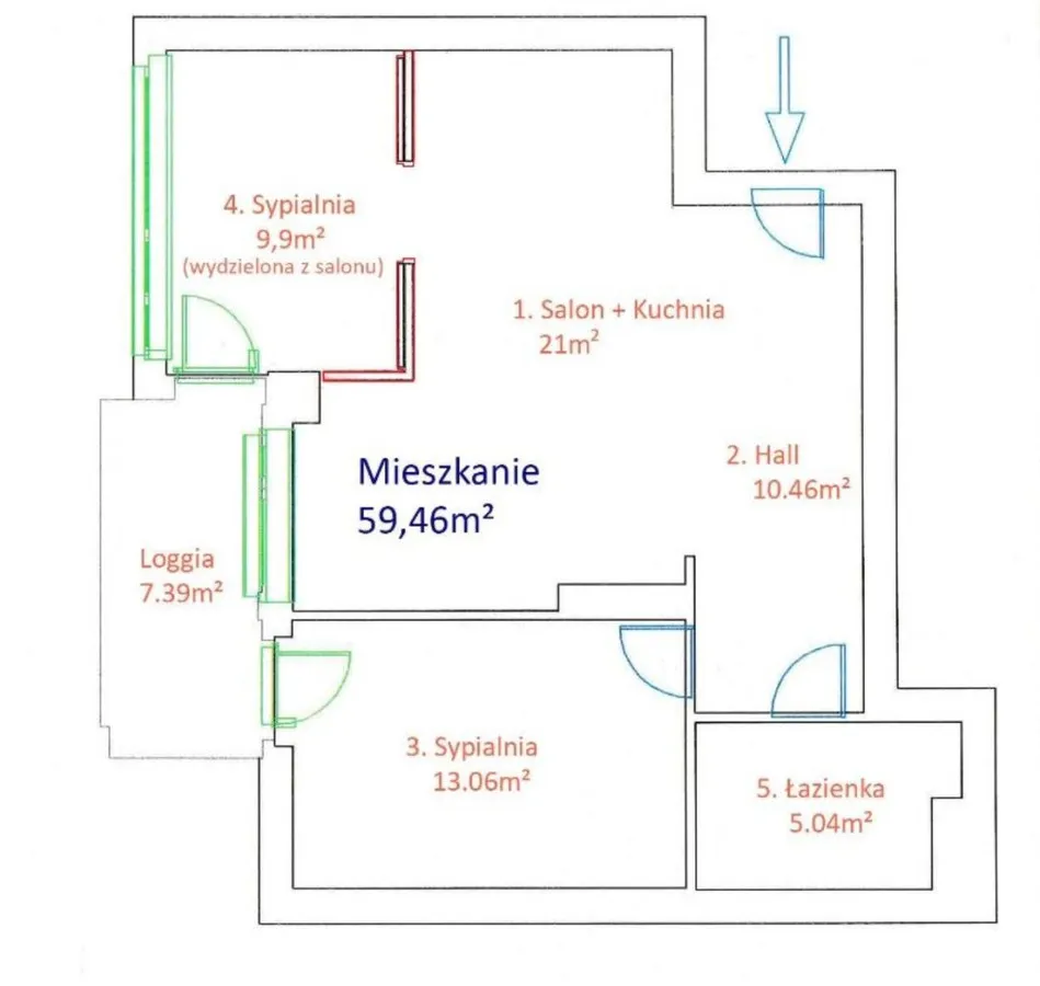 Mieszkanie na sprzedaż, 59 m², Warszawa Bemowo Górce 