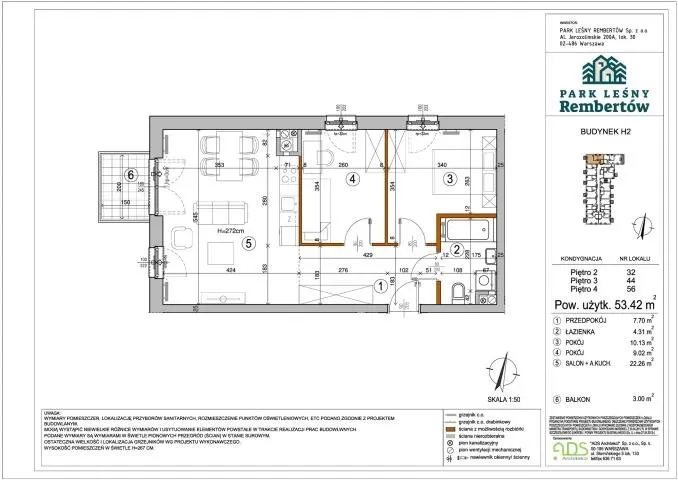 Mieszkanie na sprzedaż, 53 m², Warszawa Rembertów Nowy Rembertów 