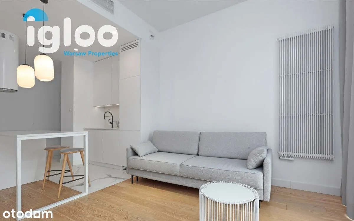 Jasny dwupokojowy apartament z balkonem na Powiślu