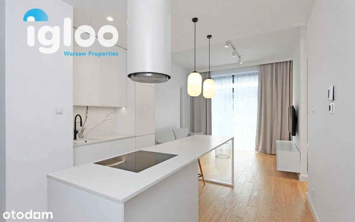 Jasny dwupokojowy apartament z balkonem na Powiślu