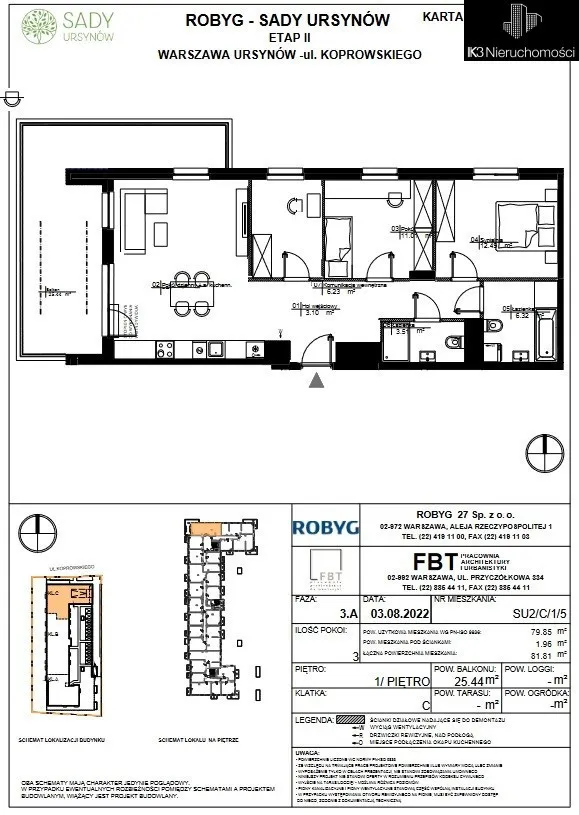 Mieszkanie na sprzedaż, 81 m², Warszawa Ursynów 