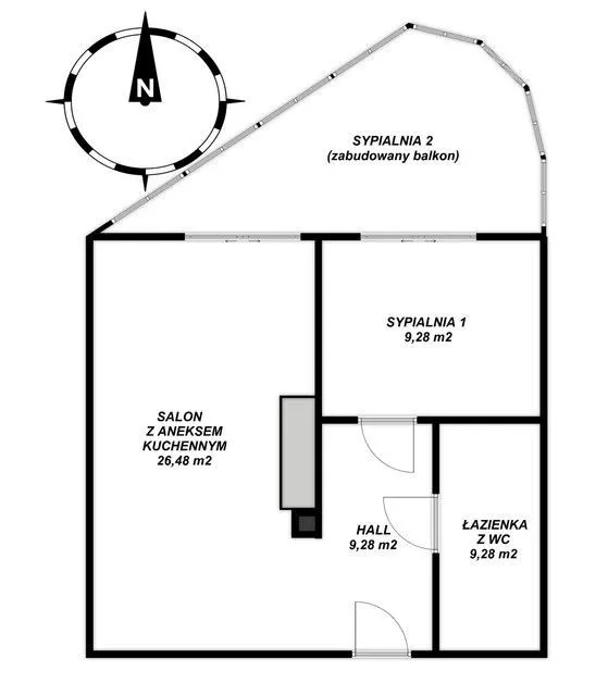 Apartament 61,5 m. z widokiem w Ochota Residence 