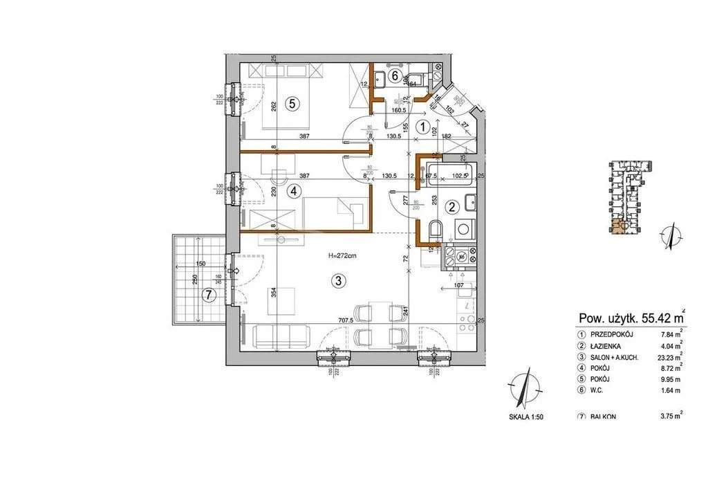 Trzy Pokoje 55,42 m2 Iiiq 2025