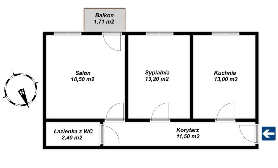 Mieszkanie na sprzedaż, 61 m², Warszawa Śródmieście 