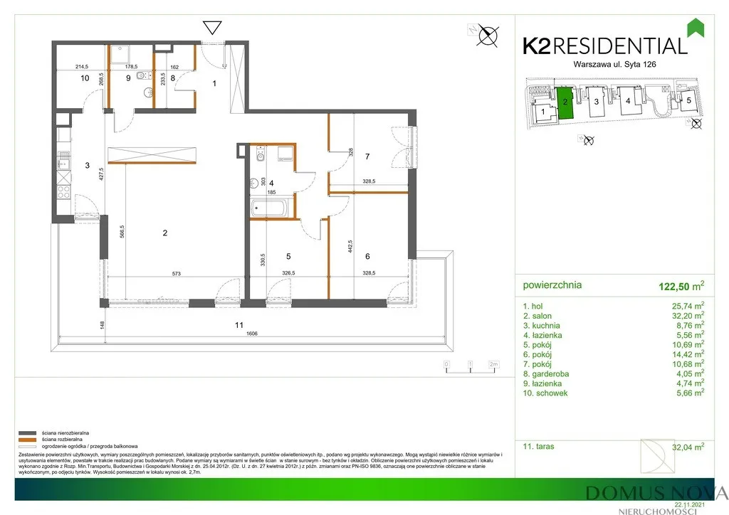 Mieszkanie do wynajęcia, 122 m², Warszawa Wilanów 