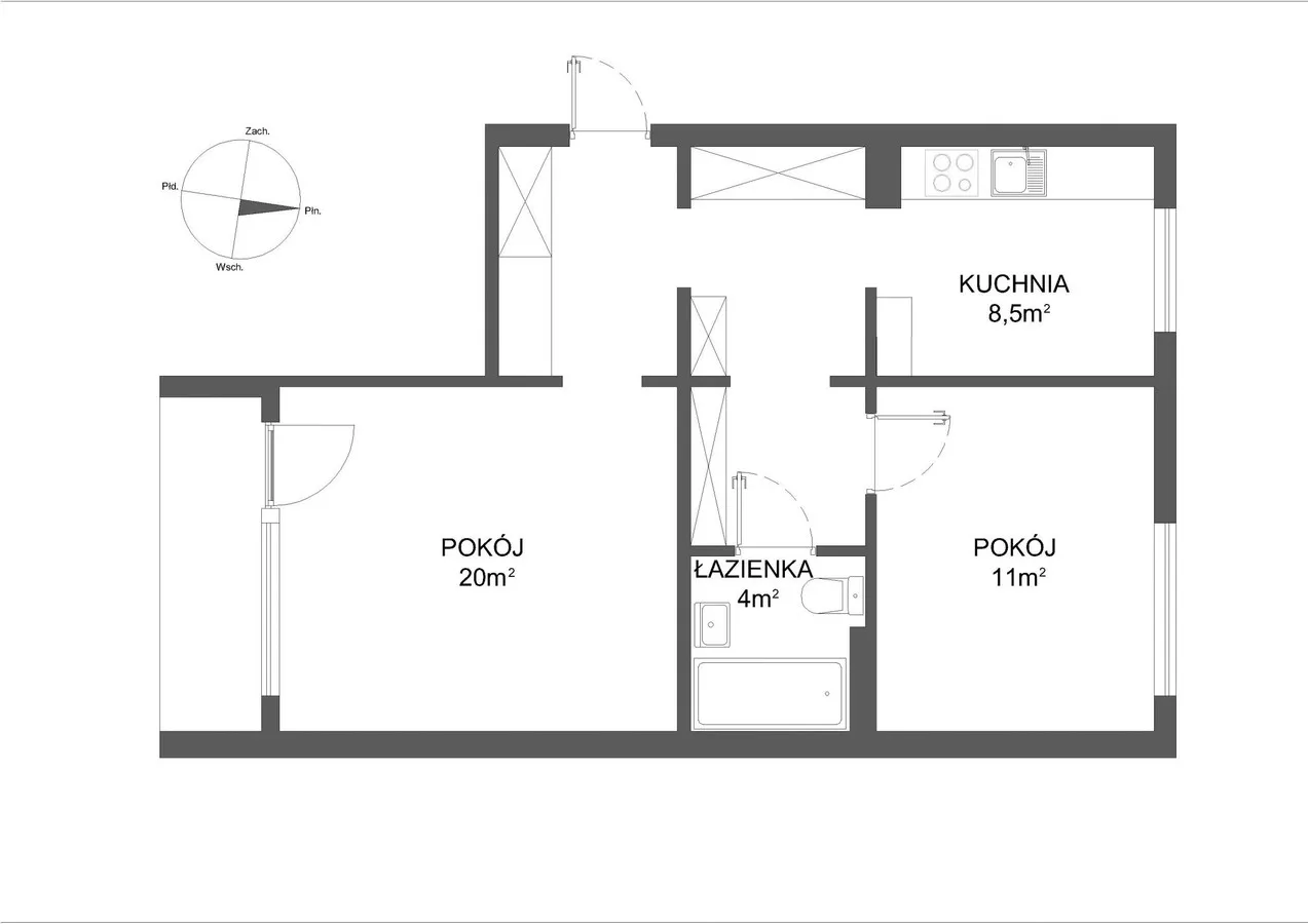 Mieszkanie na sprzedaż, 54 m², Warszawa Bemowo Górce 