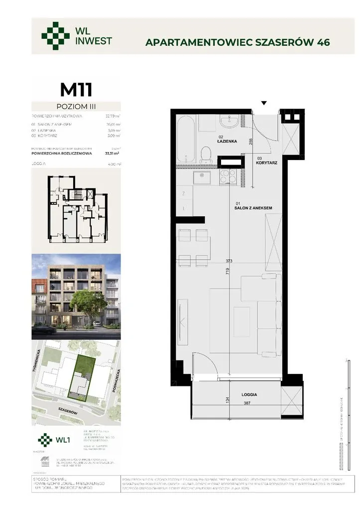 Apartamentowiec Szaserów | mieszkanie 1-pok. | 11