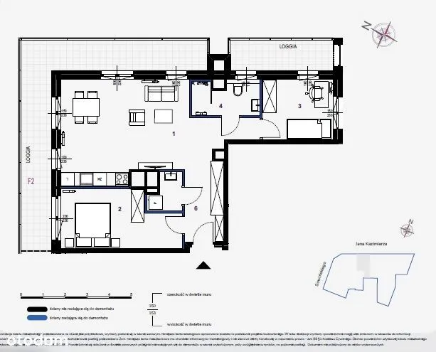 Apartament 3 pokoje WOW WOLA