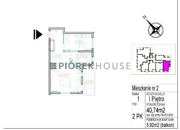 Mieszkanie na sprzedaż 2 pokoje 41m2