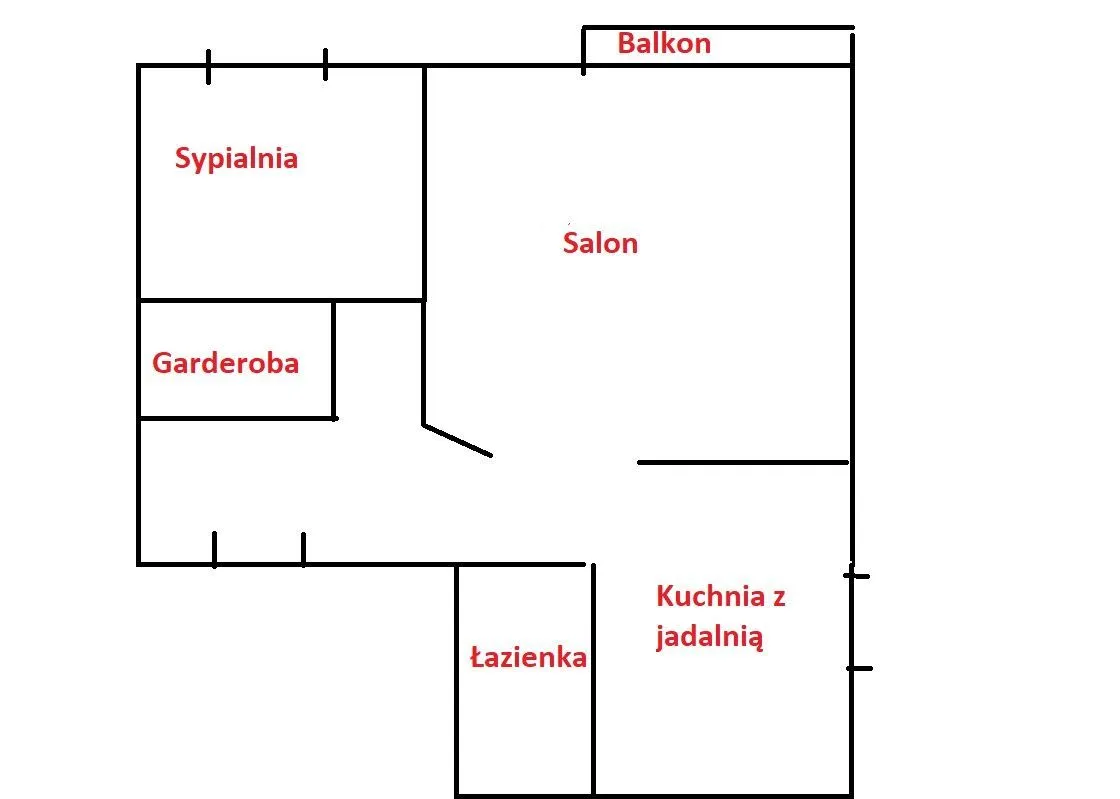 45,5m2 dwa pokoje, garderoba, okna na zachód, KW