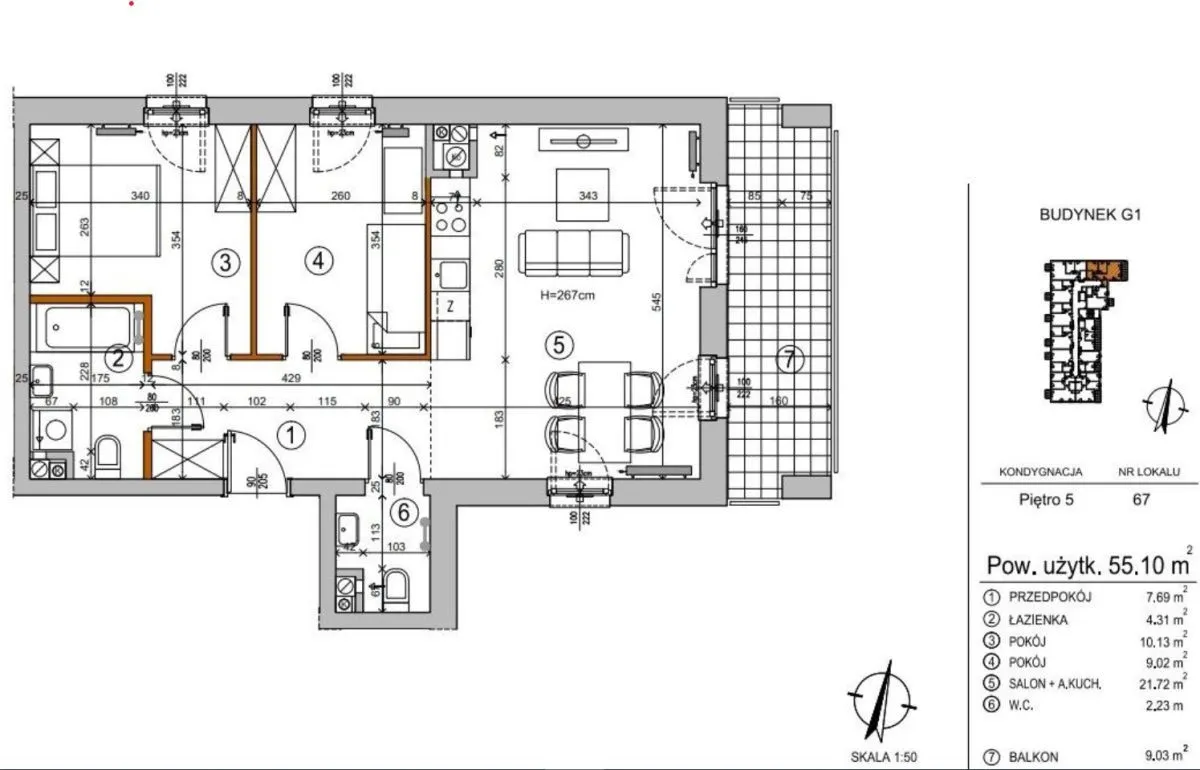 Mieszkanie na sprzedaż, 55 m², Warszawa Rembertów 