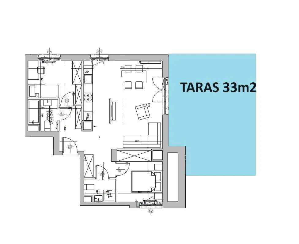 TARAS 33m2 - GOTOWE blisko SKM i Factory 6piętro