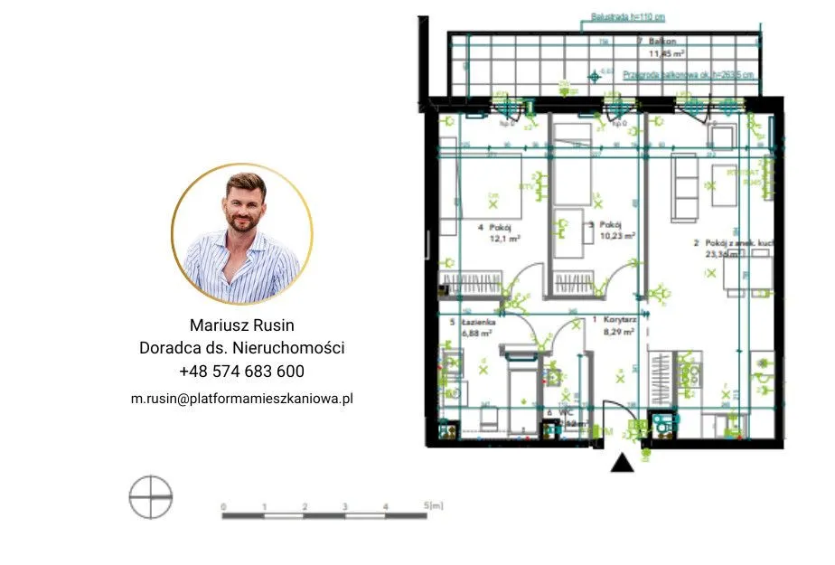 Mieszkanie na sprzedaż, 62 m², Warszawa Praga-Południe 