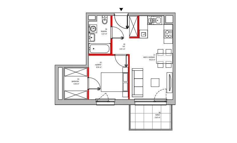 2-pokojowe mieszkanie + garderoba + balkon | Ursus