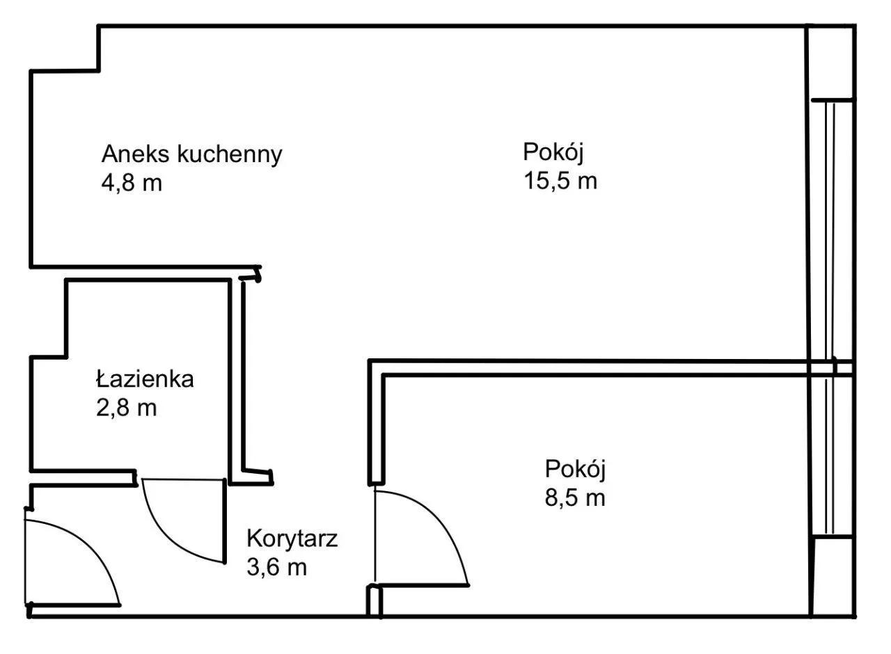 Warszawa Bielany, ul. Samuela Bogumiła Lindego Mieszkanie - 2 pokoje - 35 m2 - 2 piętro