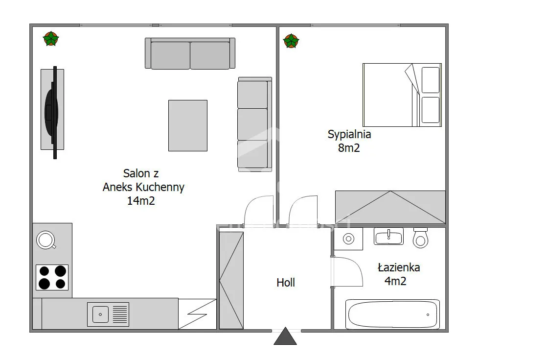 Mieszkanie na sprzedaż, 28 m², Warszawa Mokotów 