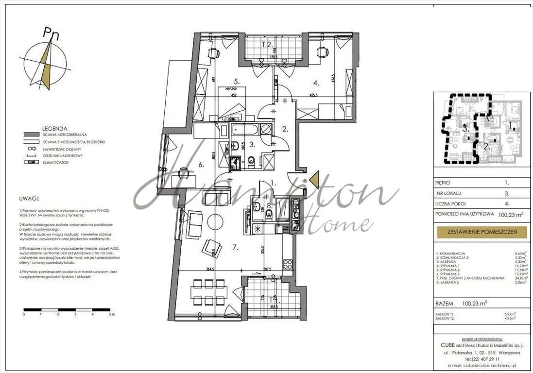 Sprzedam mieszkanie czteropokojowe : Warszawa Ochota , ulica Harfowa, 100 m2, 2771960 PLN, 4 pokoje - Domiporta.pl