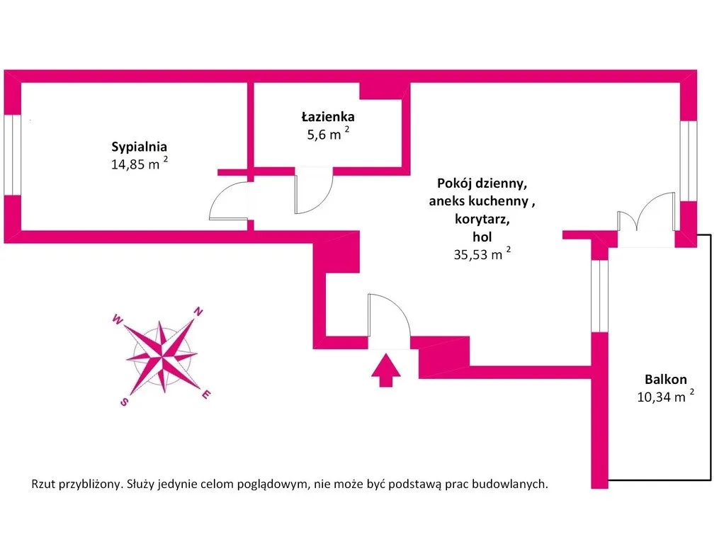 Mieszkanie na sprzedaż, 55 m², Warszawa 