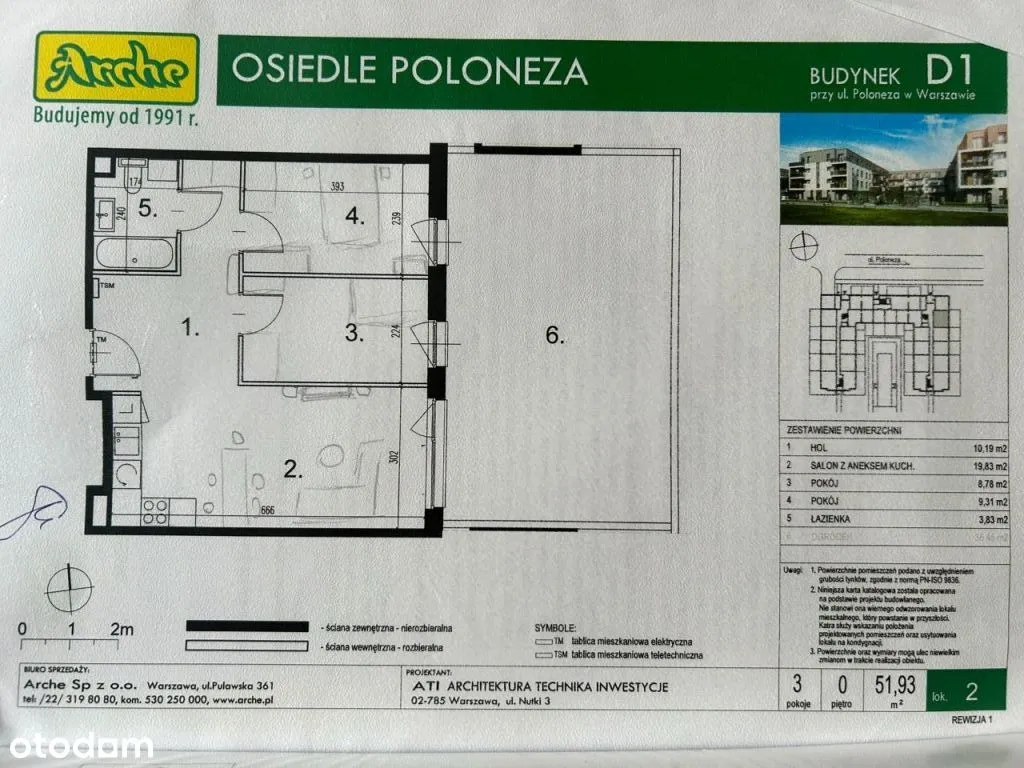 Mieszkanie 3 pokoje 52mkw osiedle Poloneza