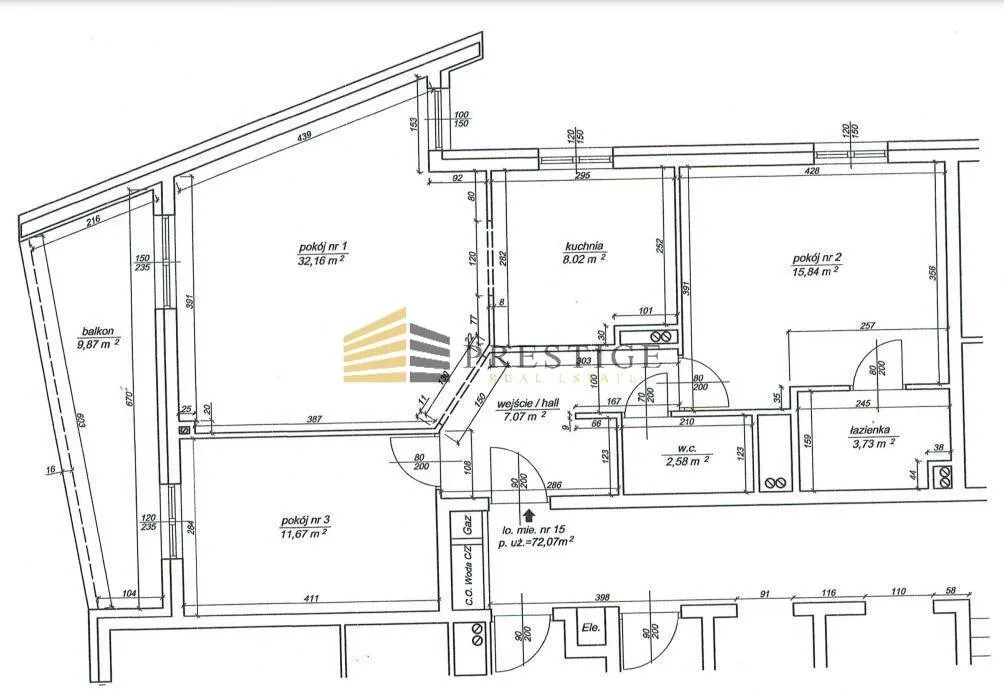 Wynajmę mieszkanie trzypokojowe: Warszawa Mokotów , ulica Bolesława Limanowskiego, 78 m2, 5500 PLN, 3 pokoje - Domiporta.pl