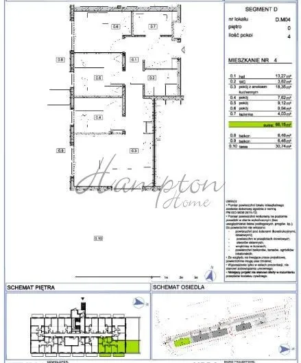 Sprzedam mieszkanie czteropokojowe : Warszawa Białołęka , ulica Leona Berensona, 66 m2, 780570 PLN, 4 pokoje - Domiporta.pl