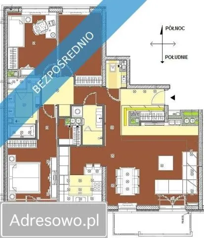 Warszawa Wola, ul. Zawiszy Mieszkanie - 4 pokoje - 119 m2 - 3 piętro