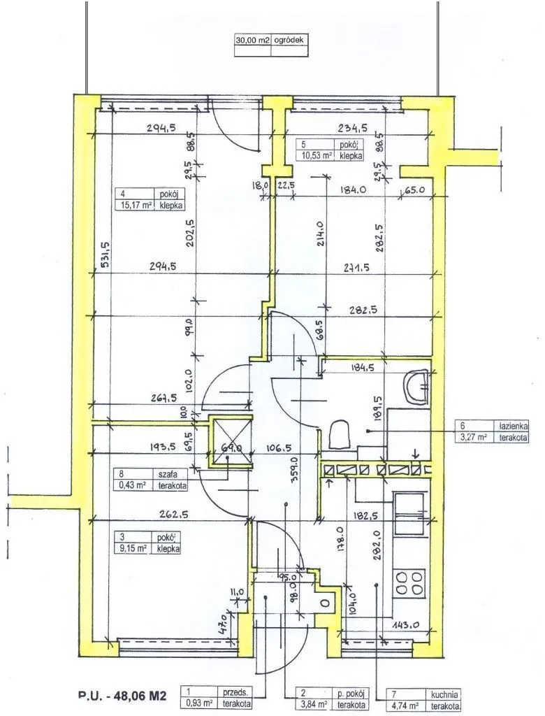 3 pokoje 48m2 z 30m2 z ogródkiem oś. Szwoleżerów