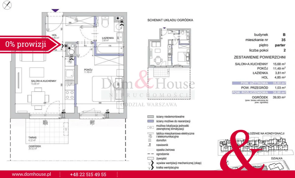 Mieszkanie na sprzedaż, 36 m², Warszawa Ursynów 