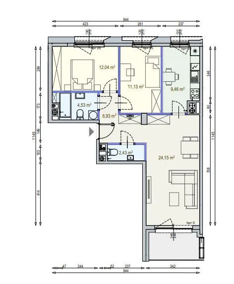 Mieszkanie na sprzedaż, 70 m², Warszawa Mokotów 