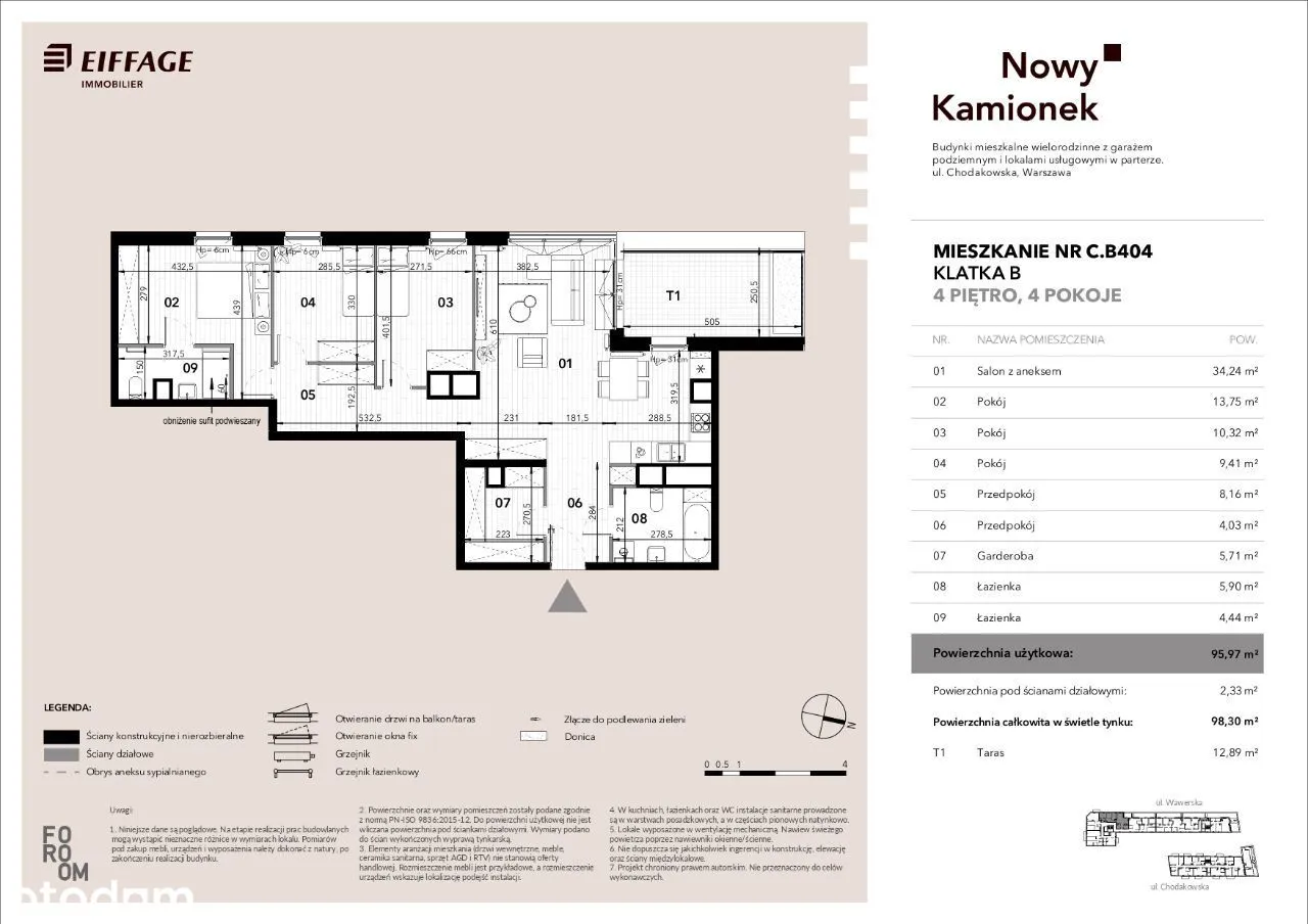 Apartament M4 95,97m2 z dużym tarasem. Cesja umowy