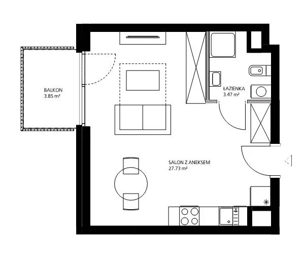 Mieszkanie na sprzedaż, 31 m², Warszawa Wola 