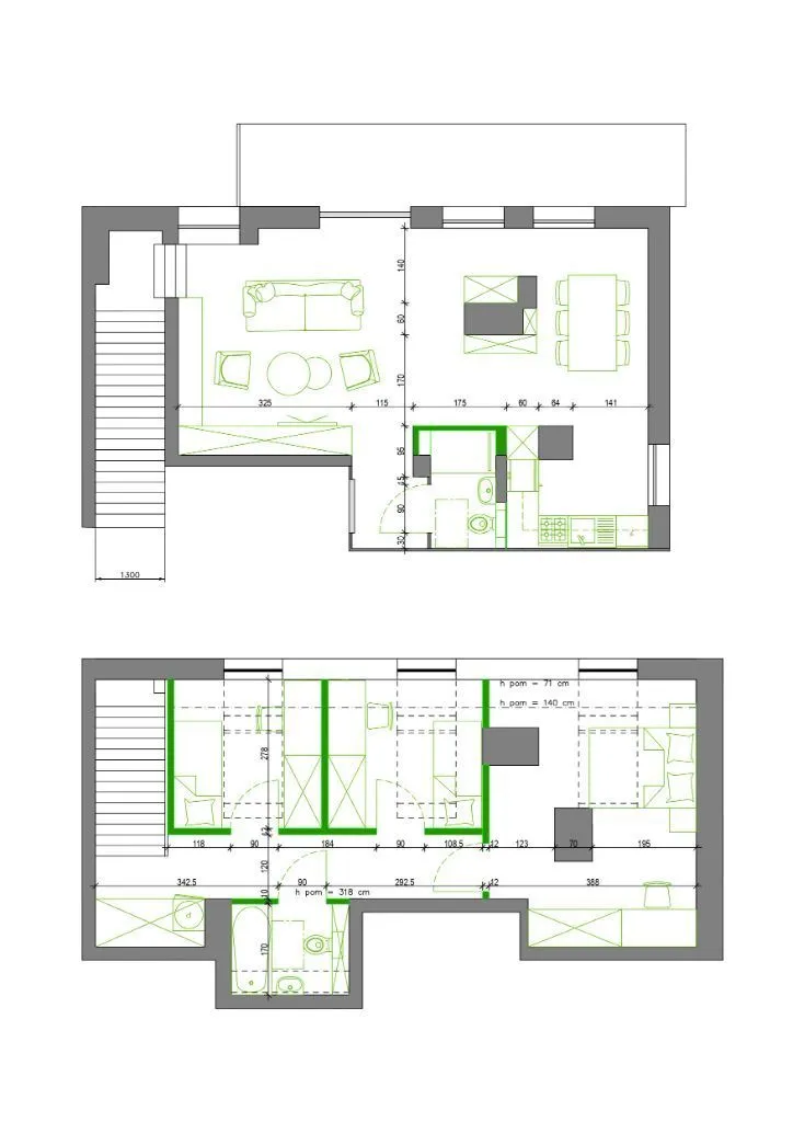 Bemowo, dwupoziomowy apartament z widokiem na park