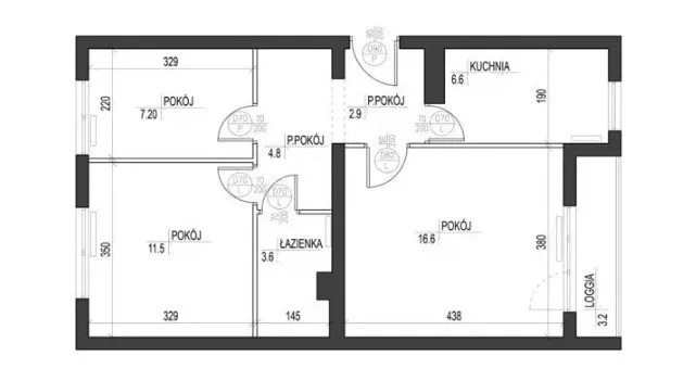 Warszawa Targówek, ul. Krasnobrodzka Mieszkanie - 3 pokoje - 54 m2 - parter