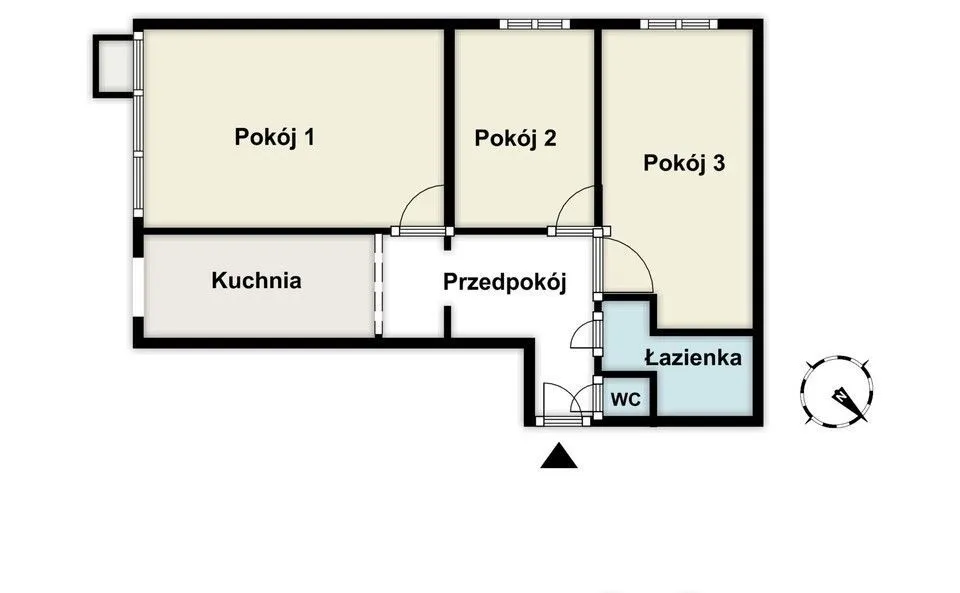 Mieszkanie na sprzedaż 3 pokoje 60m2