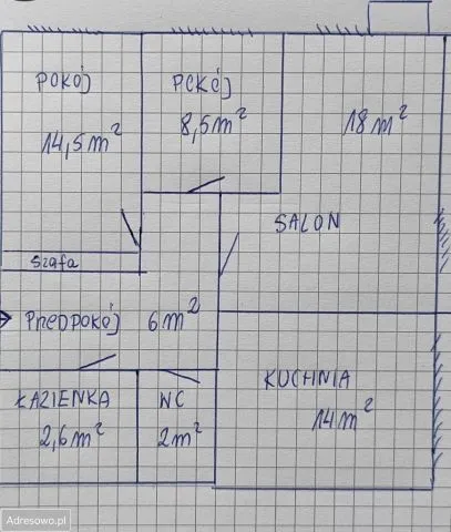 Warszawa Rakowiec Mieszkanie - 3 pokoje - 66 m2 - 1 piętro