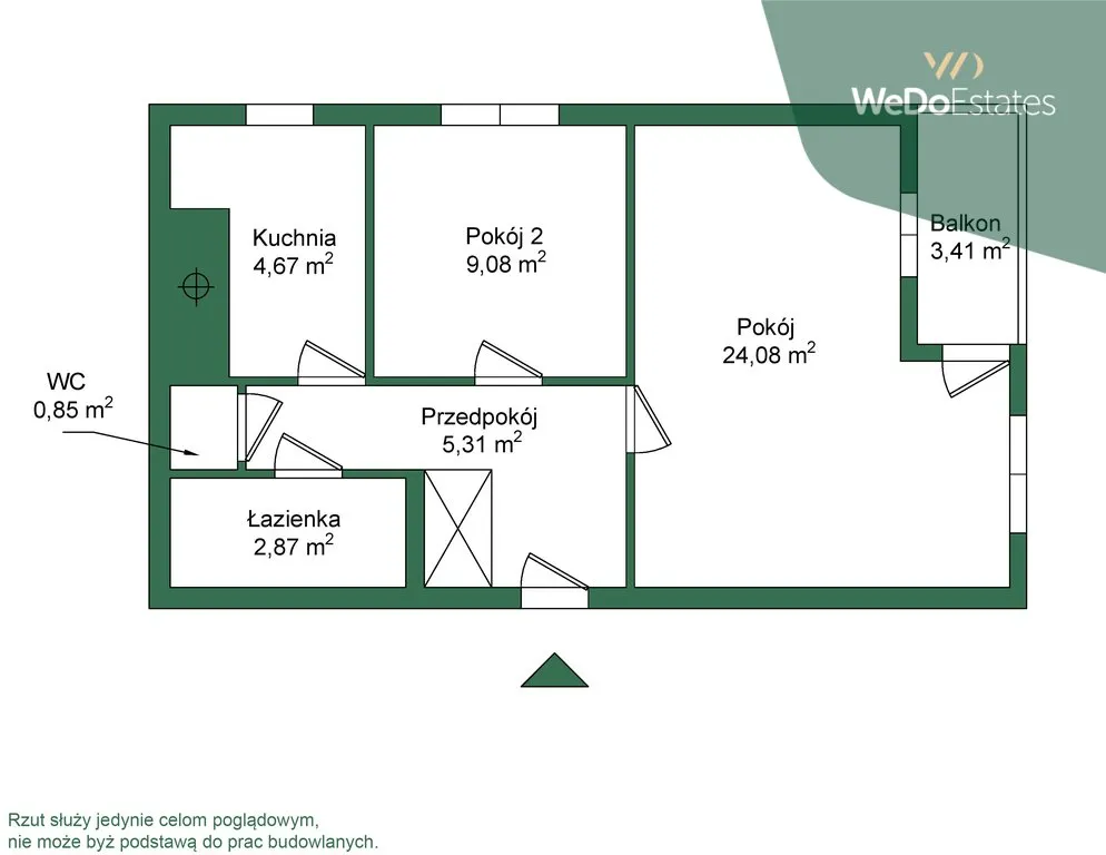 Mieszkanie na sprzedaż, 46 m², Warszawa Śródmieście Śródmieście Północne 