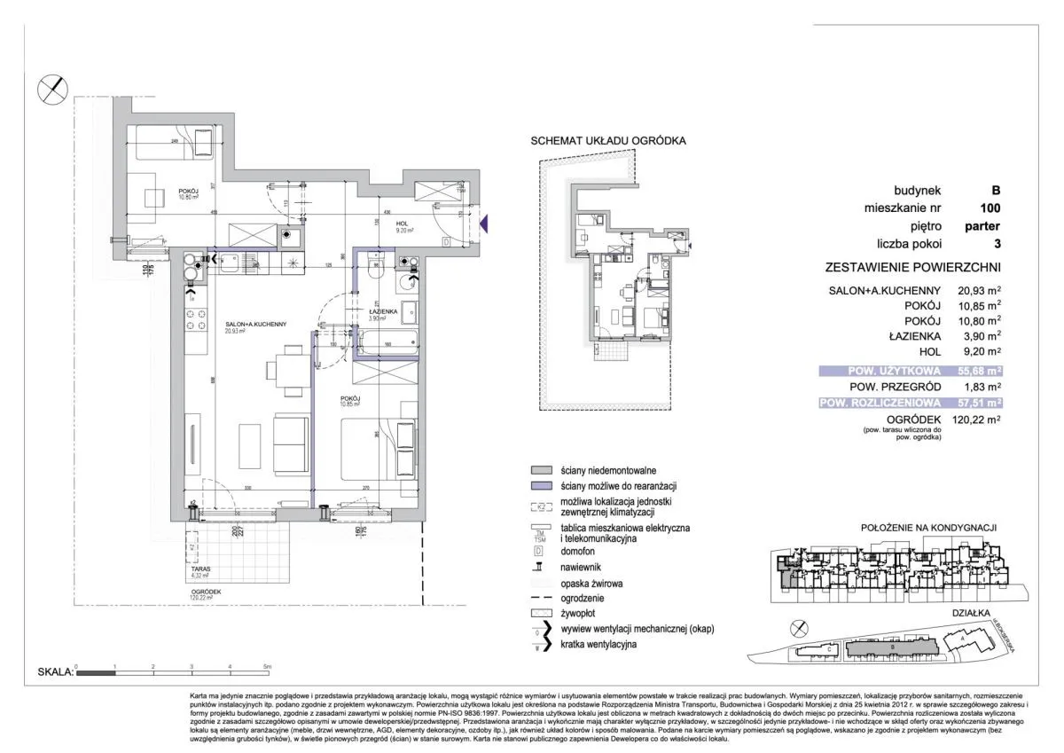 Mieszkanie na sprzedaż, 57 m², Warszawa Mokotów Służewiec 