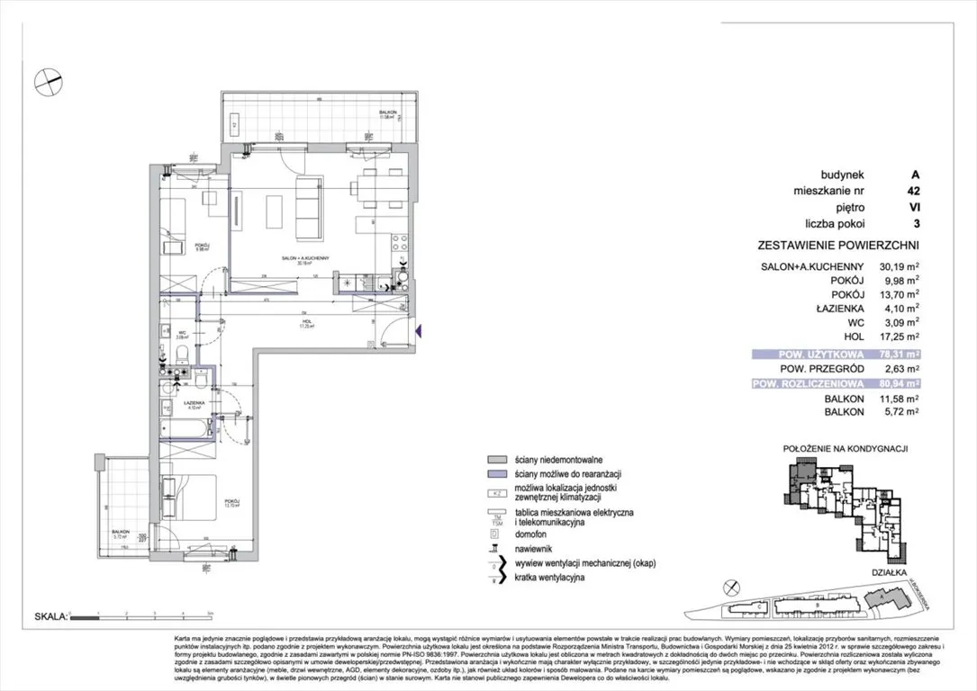 Mieszkanie na sprzedaż, 80 m², Warszawa Mokotów Służewiec 