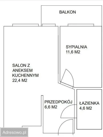 Warszawa Ursus Mieszkanie - 2 pokoje - 46 m2 - 6 piętro